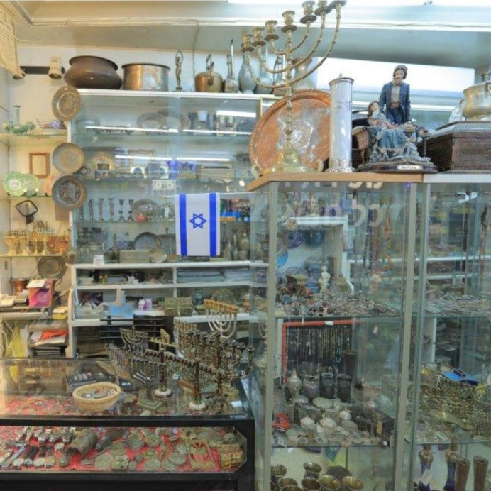 Antique Kiddush Cup made of S925 whit Turquoise Stones. - Ghatan Antique