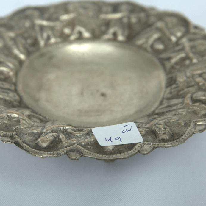 Antique Plate made of Sterling Silver With Paintings Persian Style for Tableware. - Ghatan Antique