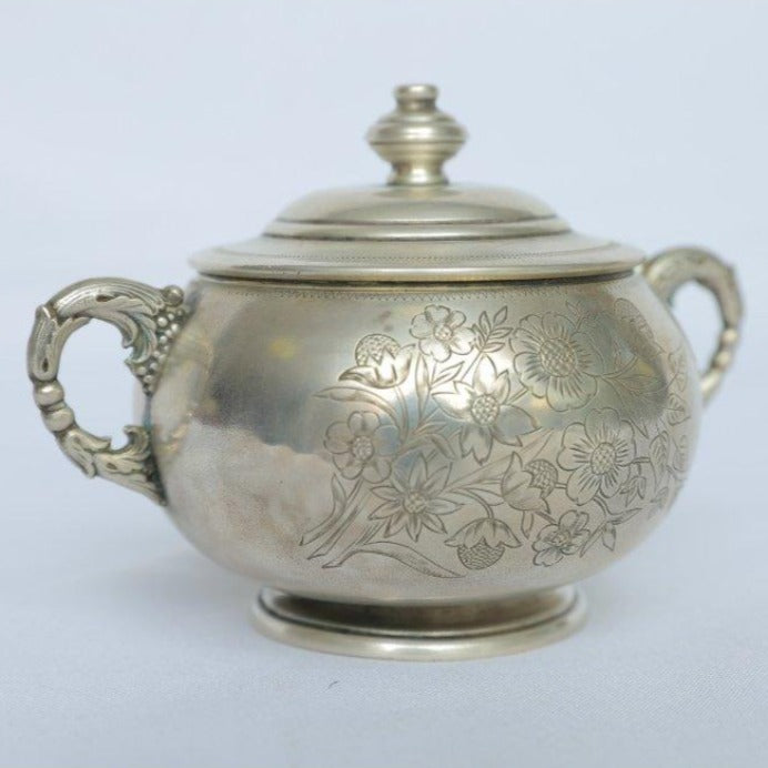 Antique Sugar Bowl Made of Sterling Silver. - Ghatan Antique