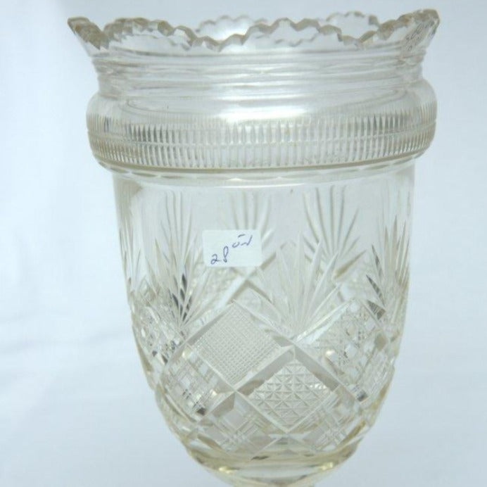 Antique Vase made of Crystal and Sterling Silver for Tableware. - Ghatan Antique