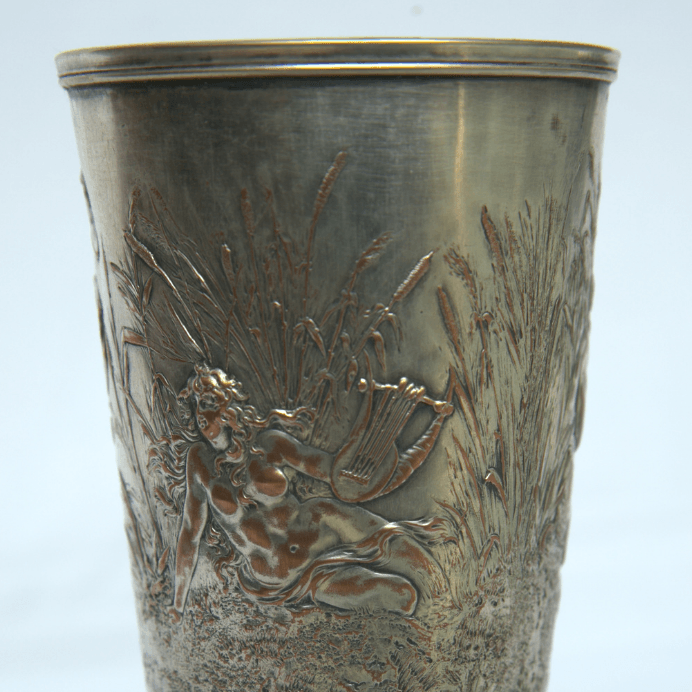 Antique Wine Goblet Cup made of Silver Plated and Brass for Christian Gift cup Exclusive Germany Style. - Ghatan Antique