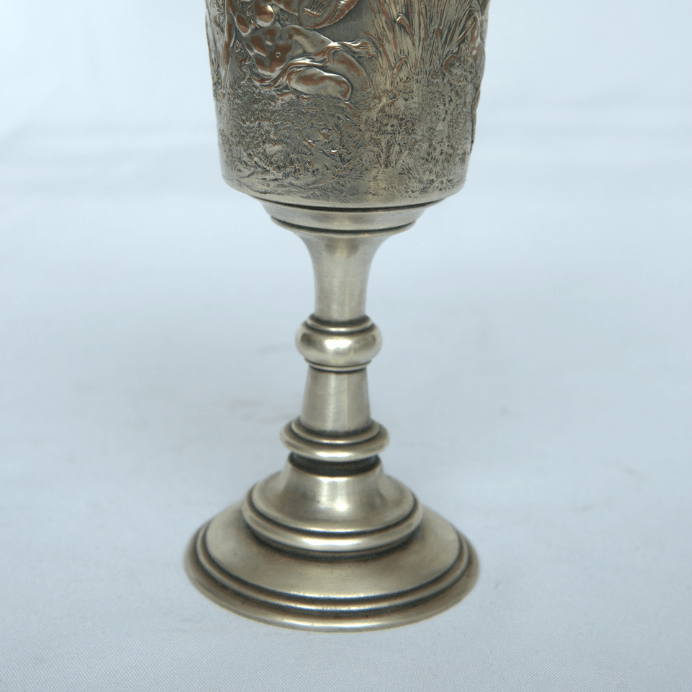 Antique Wine Goblet Cup made of Silver Plated and Brass for Christian Gift cup Exclusive Germany Style. - Ghatan Antique