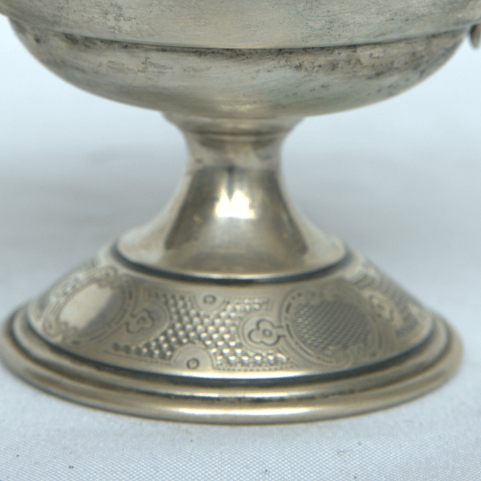 Beautiful Antique Bowl With Stand and Double Handles for Home Decor. - Ghatan Antique