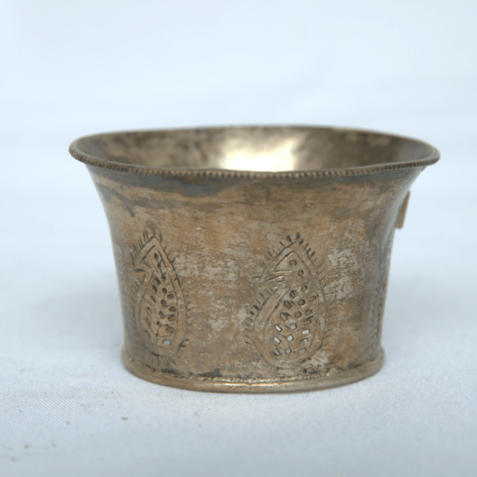 Beautiful Antique Head Hookah with Painting made of Sterling Silver Persian Style. - Ghatan Antique