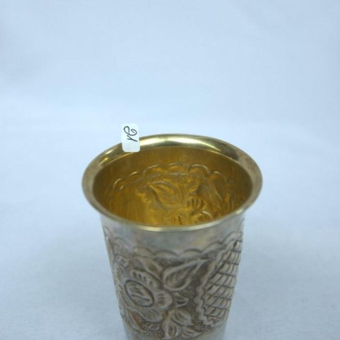 Beautiful Kiddush Cup S925 whit Paintings and Engravings. - Ghatan Antique