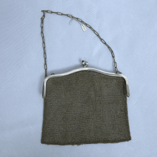 Elegant Antique Evening Mesh Purse made of Sterling Silver ,Bag Oriental Style Unique. - Ghatan Antique
