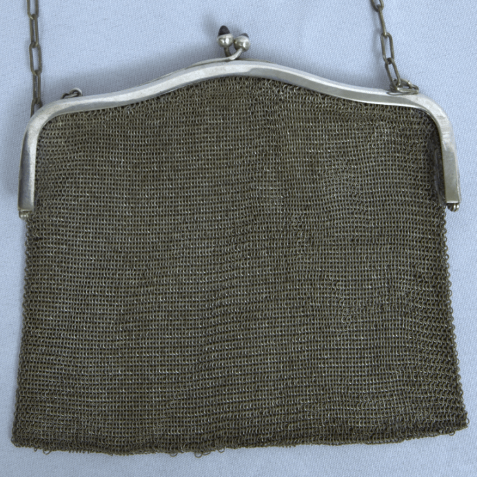 Elegant Antique Evening Mesh Purse made of Sterling Silver ,Bag Oriental Style Unique. - Ghatan Antique