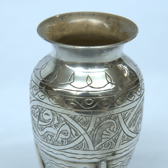 Miniature Jug Antique  Made Of Sterling Silver With Engravings for Home Design. - Ghatan Antique