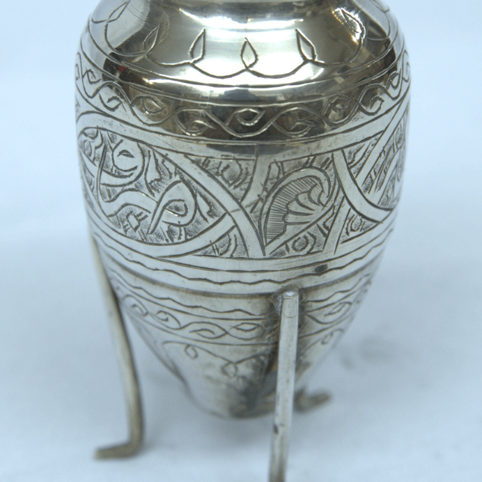 Miniature Jug Antique  Made Of Sterling Silver With Engravings for Home Design. - Ghatan Antique