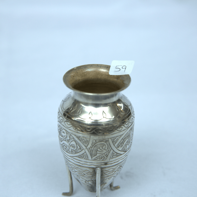 Miniature Jug Antique  Made Of Sterling Silver With Engravings for Home Design. - Ghatan Antique