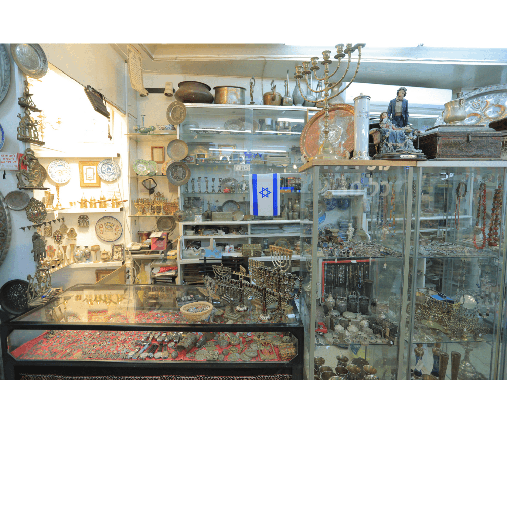 Rare Kiddush Cup Whit Plate Set Made Of Sterling Silver whit Paintings and Engravings for Shabbat - Ghatan Antique