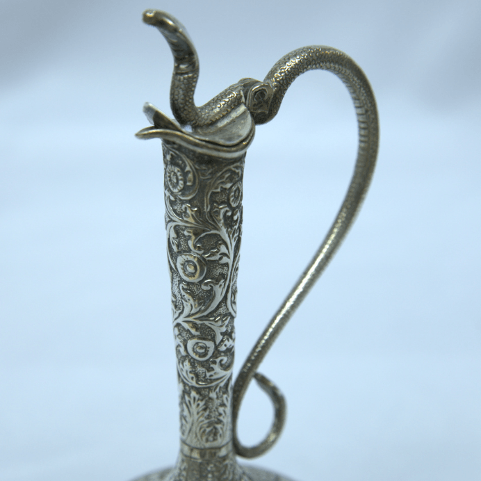 Rare pitcher Made of Sterling Silver With Engravings for Home Decor. - Ghatan Antique