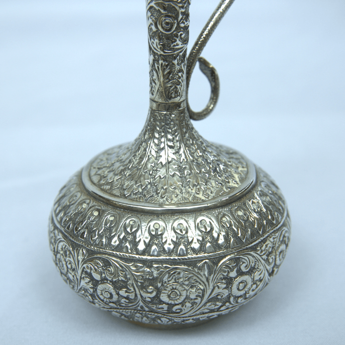 Rare pitcher Made of Sterling Silver With Engravings for Home Decor. - Ghatan Antique