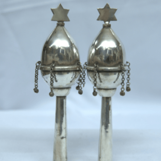 Rimonim for a Sefer Torah Gift for Bar Mitzvah. - Ghatan Antique