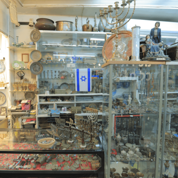 Special Hanukia / Menorah with Star of David made of Sterling Silver 925 Gift for Chanukah. - Ghatan Antique