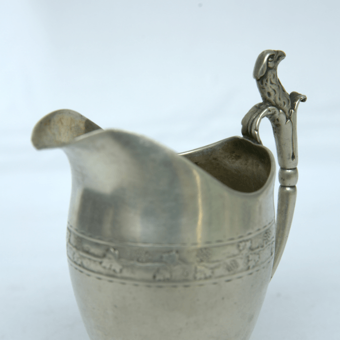 Unique Antique Jug Miniature made of Sterling Silver Poland Style With Engravings for Home Decor. - Ghatan Antique