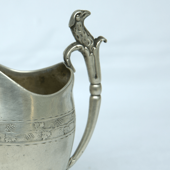 Unique Antique Jug Miniature made of Sterling Silver Poland Style With Engravings for Home Decor. - Ghatan Antique