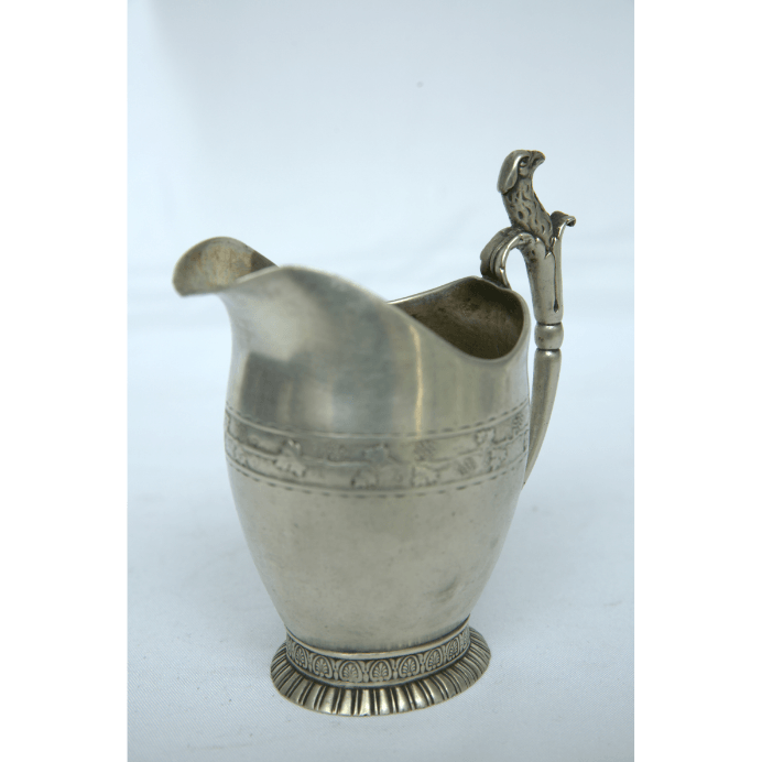 Unique Antique Jug Miniature made of Sterling Silver Poland Style With Engravings for Home Decor. - Ghatan Antique