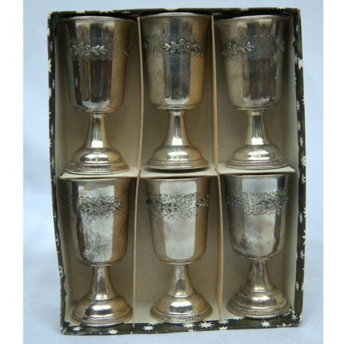 Unique Antique Kiddush Cup Set 925 Sterling Silver Collectible. - Ghatan Antique