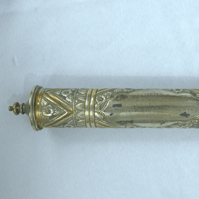 Unique Antique Megillah Case Made of Silver Plated and Bronze By Handmade Morocco Style. - Ghatan Antique