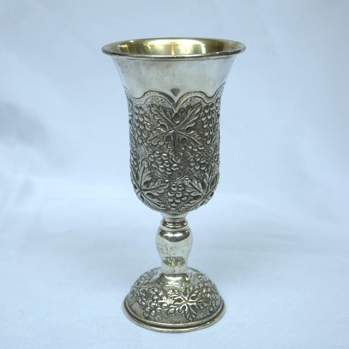 Unique Kiddush Cup for Wedding made of Sterling Silver 925 Filigree. - Ghatan Antique