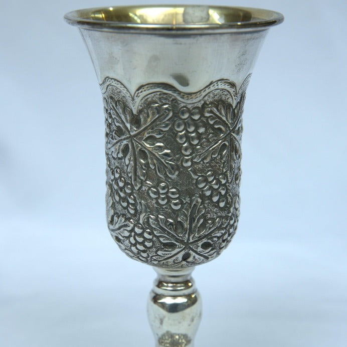 Unique Kiddush Cup for Wedding made of Sterling Silver 925 Filigree. - Ghatan Antique