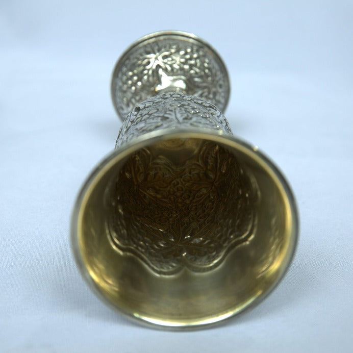 Unique Kiddush Cup for Wedding made of Sterling Silver 925 Filigree. - Ghatan Antique