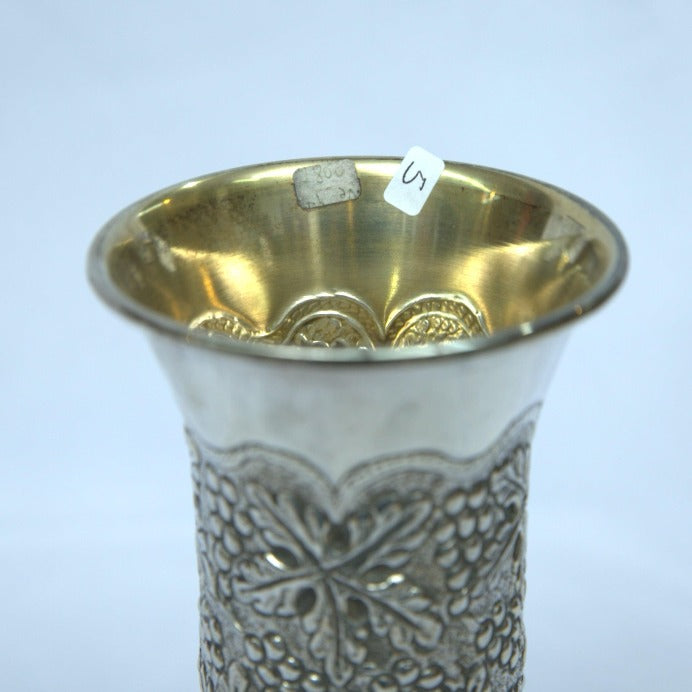 Unique Kiddush Cup for Wedding made of Sterling Silver 925 Filigree. - Ghatan Antique