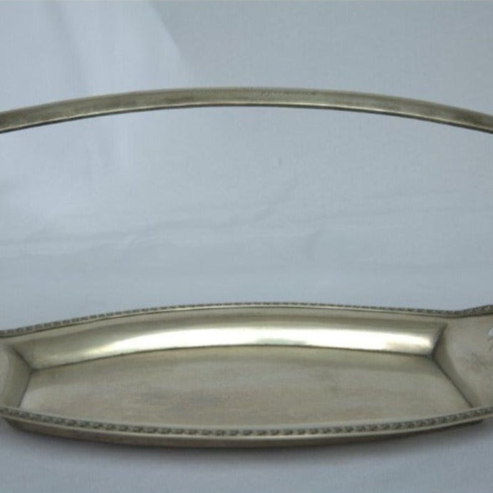 Unique Large Bread Basket Antique Sterling Silver Vienna Style. - Ghatan Antique