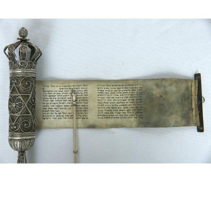 Unique Megillat Ester Antique Rare By Bezalel Artist Style Sterling Silver Filigree. - Ghatan Antique