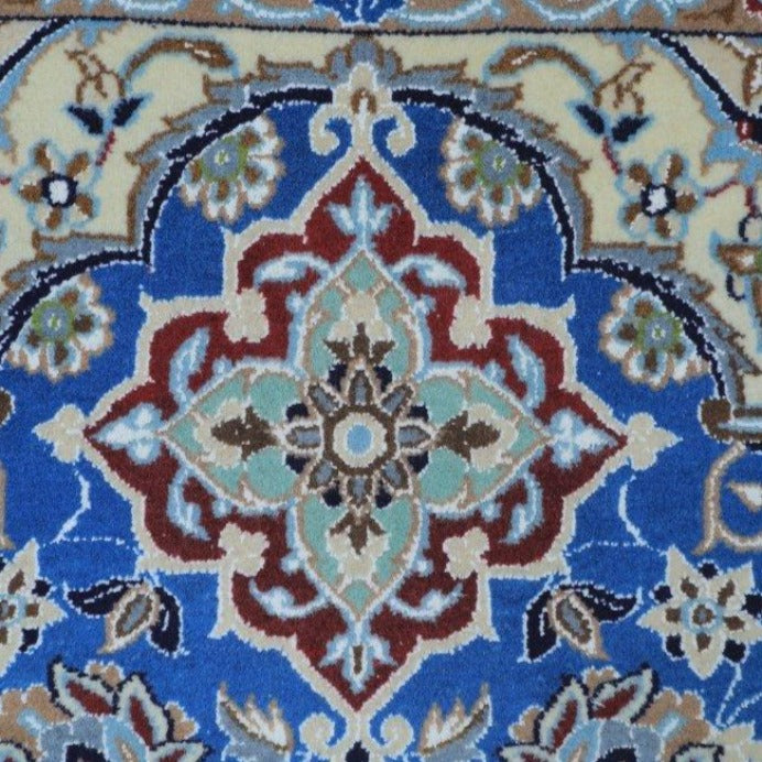 Vintage from the 1950s - Antique Persian - Nain Rug made of Camel Wool and Silk. - Ghatan Antique