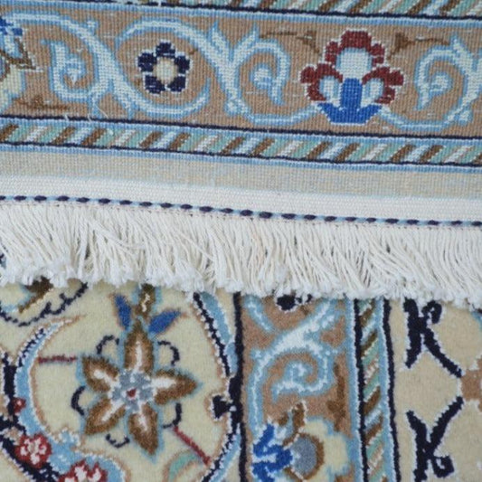 Vintage from the 1950s - Antique Persian - Nain Rug made of Camel Wool and Silk. - Ghatan Antique