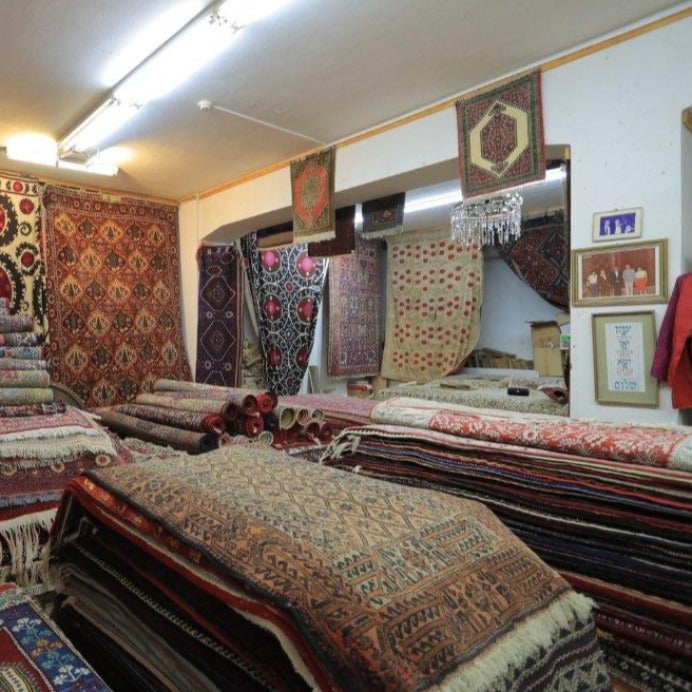 Vintage from the 1950s - Antique Persian - Nain Rug made of Camel Wool and Silk. - Ghatan Antique