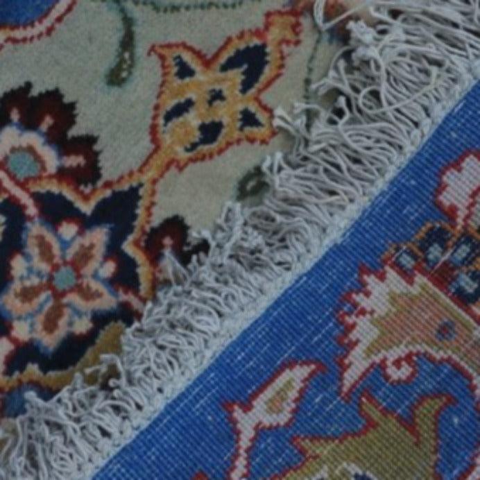 Vintage from the 1950s- Antique Persian Rug with Medallion and Flowers. - Ghatan Antique