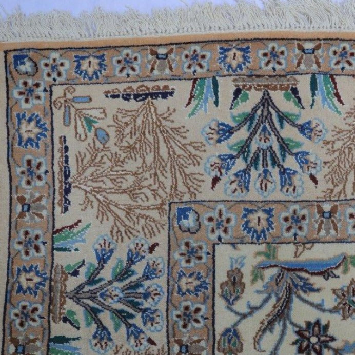 Vintage from the 1950s - Rare Persian Rug Antique with Animals and Floral. - Ghatan Antique
