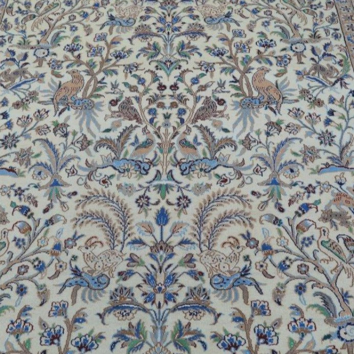 Vintage from the 1950s - Rare Persian Rug Antique with Animals and Floral. - Ghatan Antique