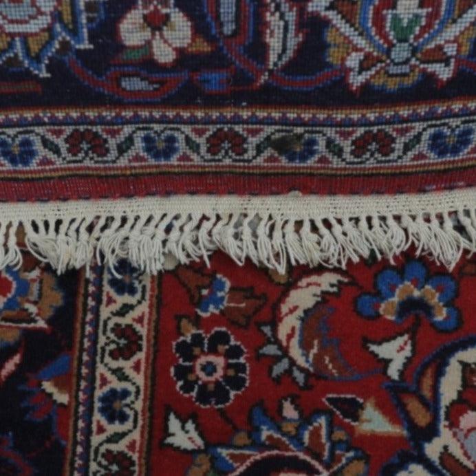 Vintage from the 1960s - Beautiful Vintage Persian – Qom Red Rug made of Camel Wool for Kids. - Ghatan Antique