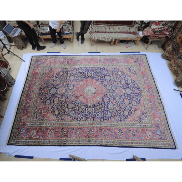Vintage from the 20th Century - Rare Unique Antique Persian Rug for Home Living made of 100% Silk. - Ghatan Antique