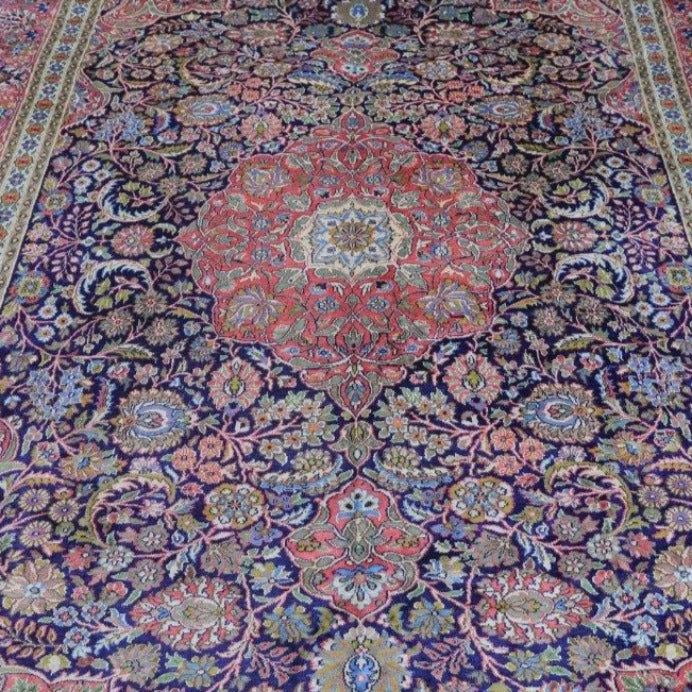 Vintage from the 20th Century - Rare Unique Antique Persian Rug for Home Living made of 100% Silk. - Ghatan Antique