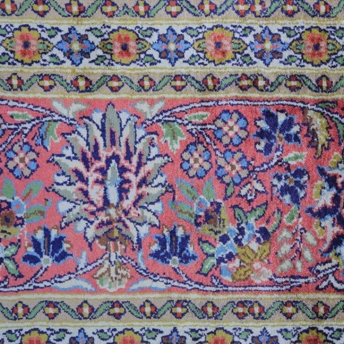 Vintage from the 20th Century - Rare Unique Antique Persian Rug for Home Living made of 100% Silk. - Ghatan Antique