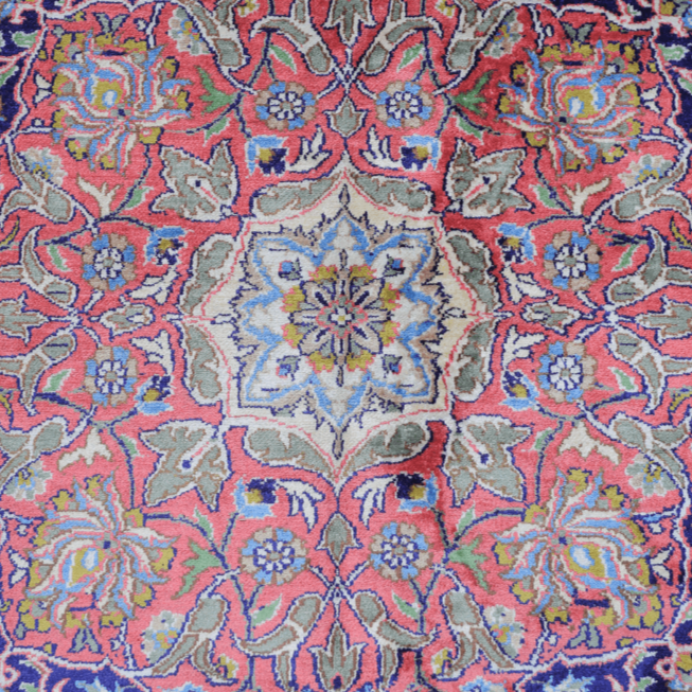 Vintage from the 20th Century - Rare Unique Antique Persian Rug for Home Living made of 100% Silk. - Ghatan Antique