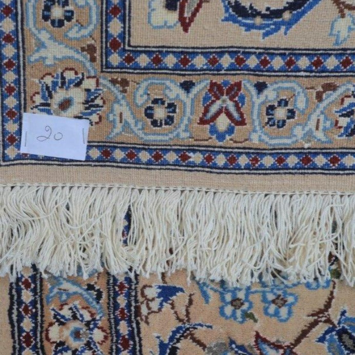 Vintage from the 20th Century - Special Persian Rug Made of Camel Wool and Silk with Floral. - Ghatan Antique