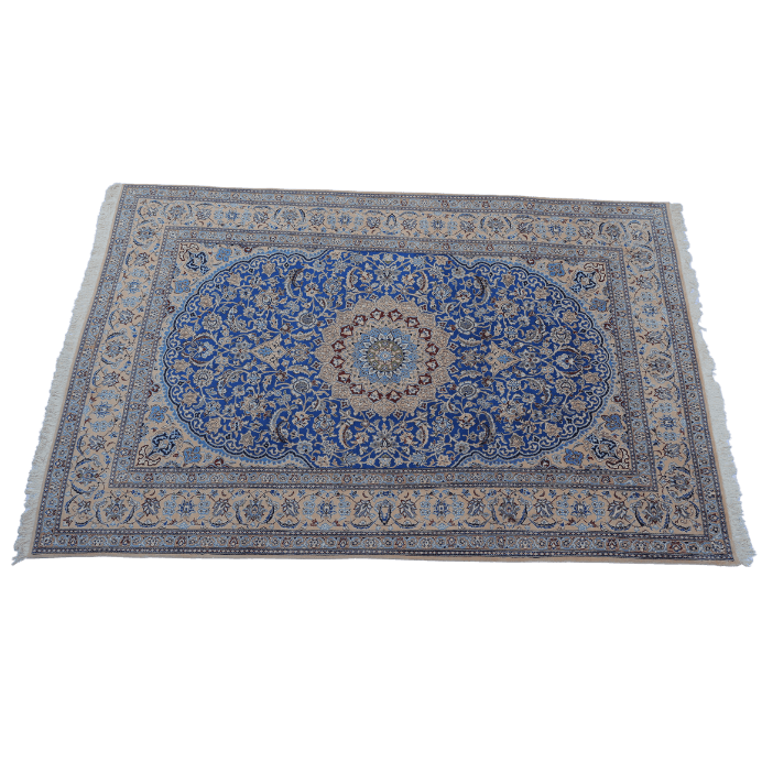 Vintage from the 20th Century - Special Persian Rug Made of Camel Wool and Silk with Floral. - Ghatan Antique