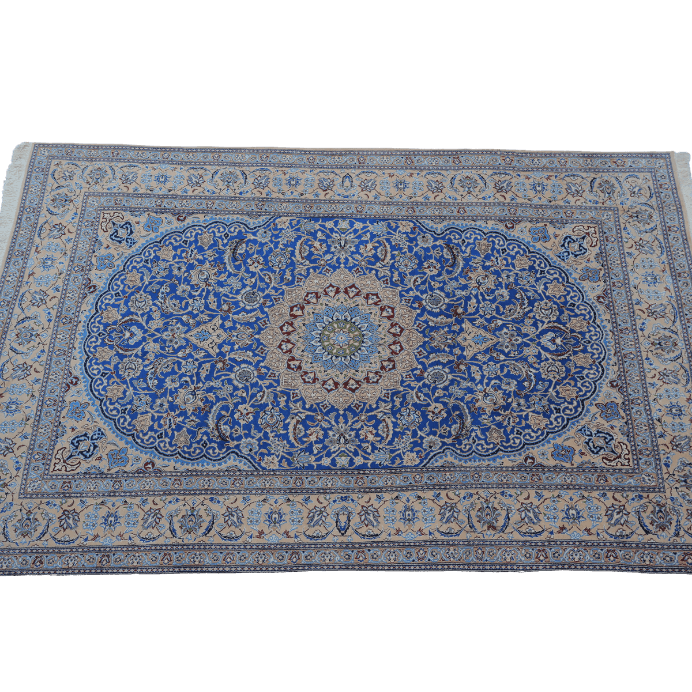 Vintage from the 20th Century - Special Persian Rug Made of Camel Wool and Silk with Floral. - Ghatan Antique