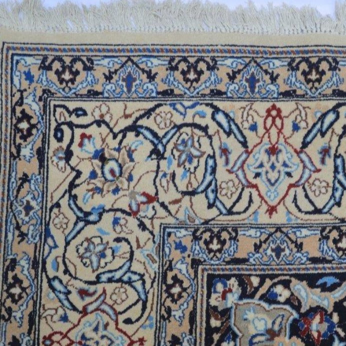 Vintage from the 20th Century - Special Unique Antique Persian – Nain Red and Beige Rug for Home. - Ghatan Antique