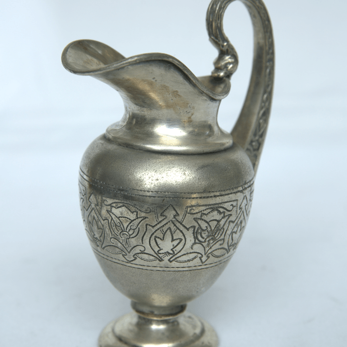Vintage Jug Silver Plated Germany Style With Engravings Home Design. - Ghatan Antique