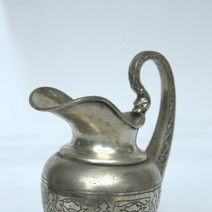 Vintage Jug Silver Plated Germany Style With Engravings Home Design. - Ghatan Antique