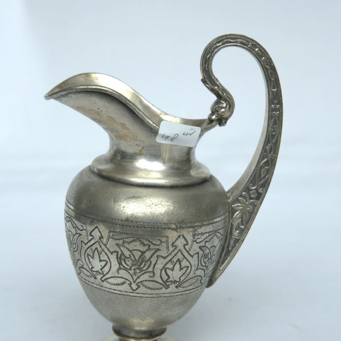 Vintage Jug Silver Plated Germany Style With Engravings Home Design. - Ghatan Antique