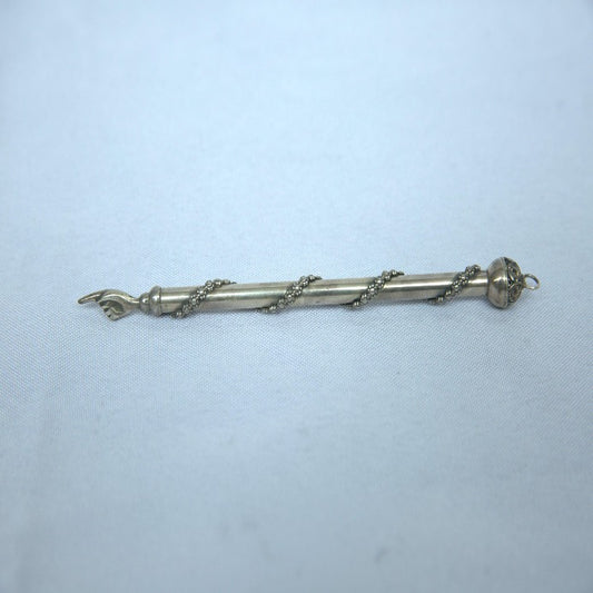 Vintage Torah Pointer for Sefer Torah to Bar Mitzvah made of Sterling Silver 925. - Ghatan Antique