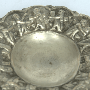 Antique Plate made of Sterling Silver With Paintings Persian Style for Tableware. - Ghatan Antique